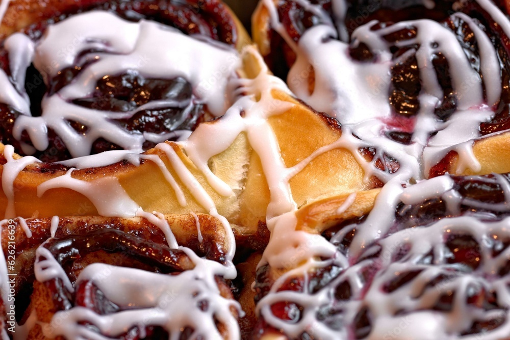 Sweet Temptation: Close-Up of Cinnamon Rolls Placed on a Wooden Surface, Tempting Your Senses in 4K Resolution Sweet Temptation: Close-Up of Cinnamon Rolls Placed on a Wooden Surface, Tempting Your Senses in 4K Resolution