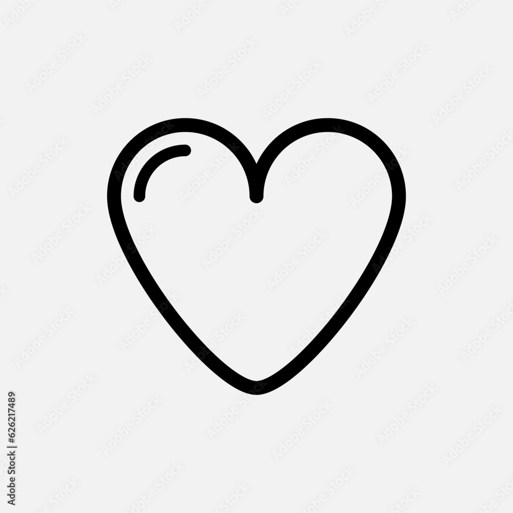 Heart Icon. Universal Interface Element, Sign and Symbol - Vector Heart Icon. Universal Interface Element, Sign and Symbol - Vector