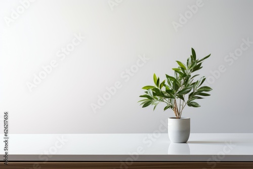 Minimalistic kitchen plant pot board. Generate Ai