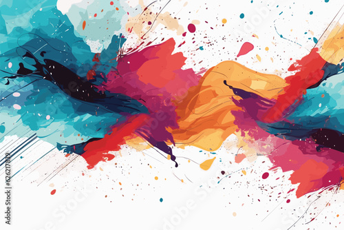 vector art painting illustration abstract watercolor background with watercolor splashes