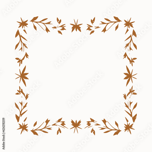 autumn leaves frame isolated on white