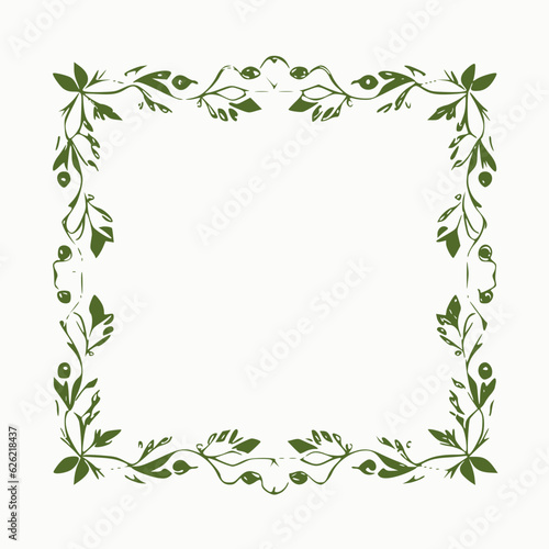 green leaves frame