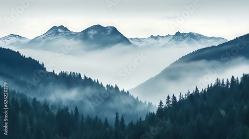 a forest in the mountains