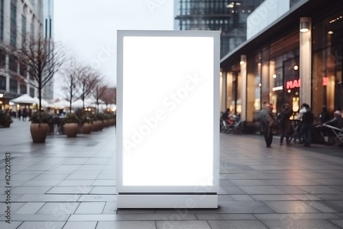 display blank clean screen or signboard mockup for offers or advertisement in public area