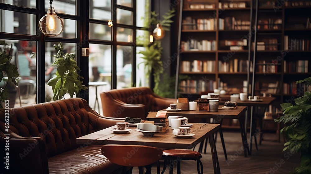 a room with a table and chairs