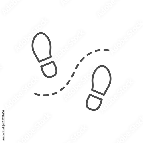Border crossing line outline icon