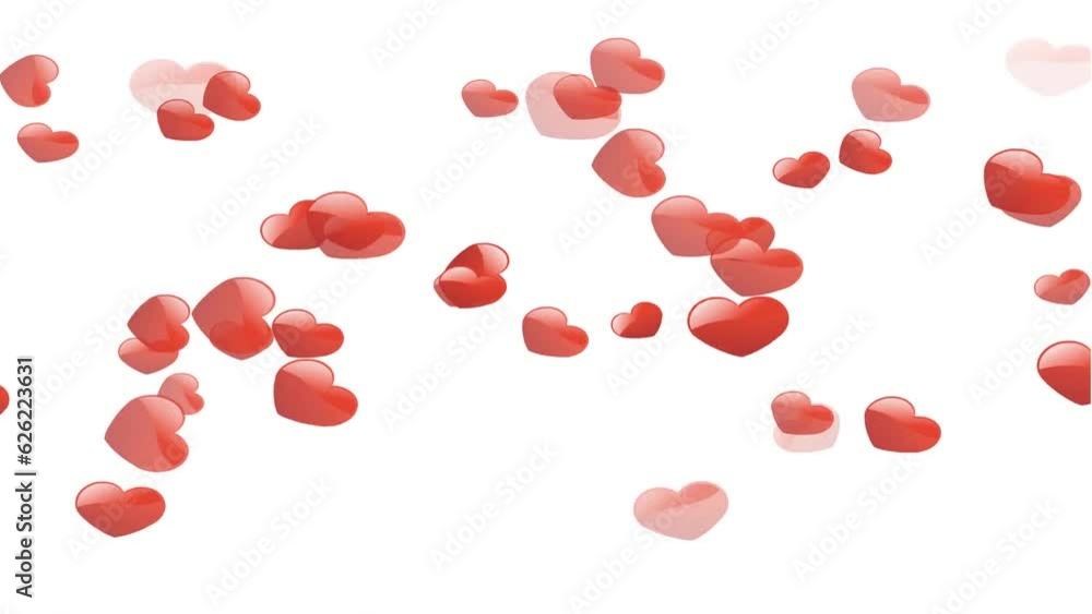 shinning hearts effect background and 2d animation, red hearts shinning hearts effect background and 2d animation, red hearts