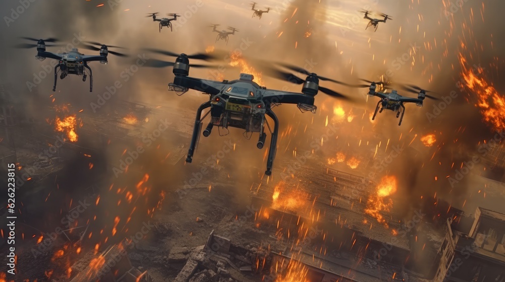 Fototapeta premium Military combat drone 