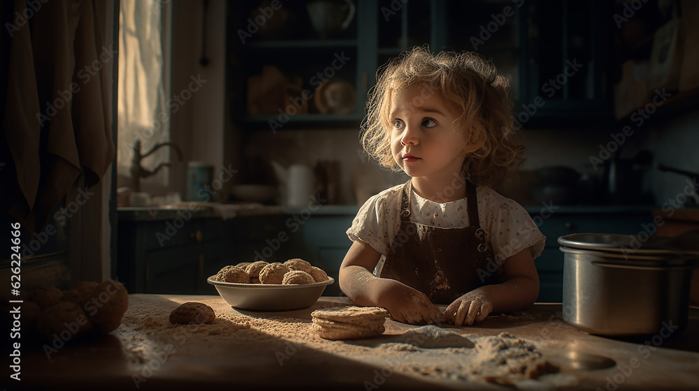 Kind spielt Bäcker KI