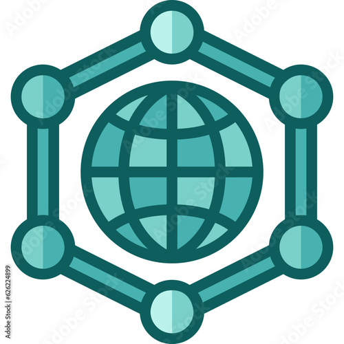 global network two tone icon