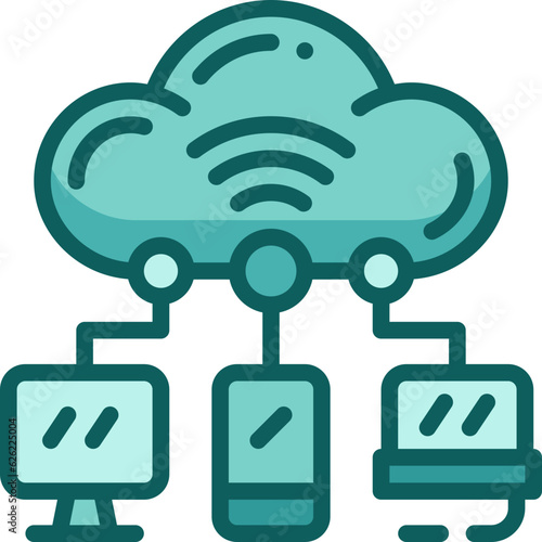 cloud server two tone icon