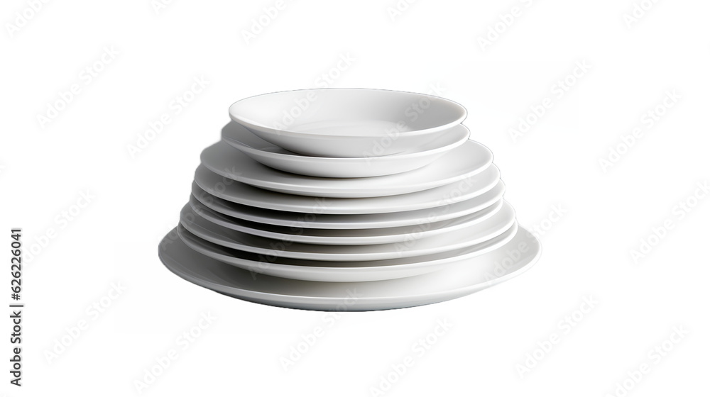 white plates stacked in layer white plates stacked in layer