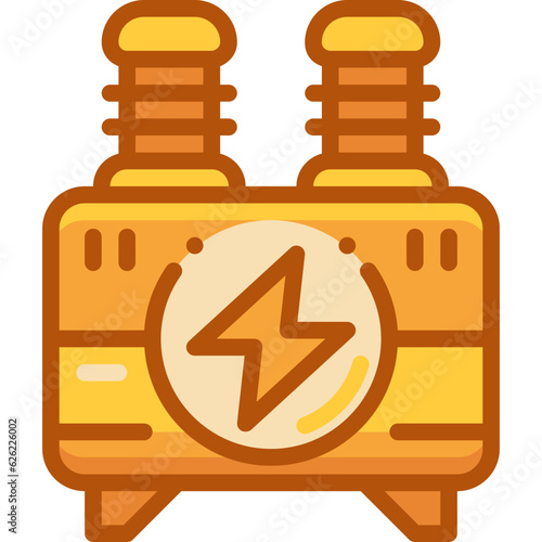 power transformer two tone icon