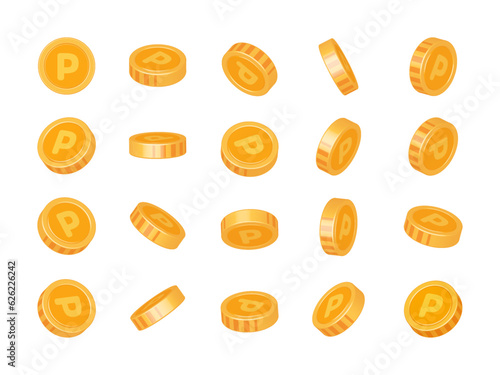 立体のポイントメダルのイメージイラスト