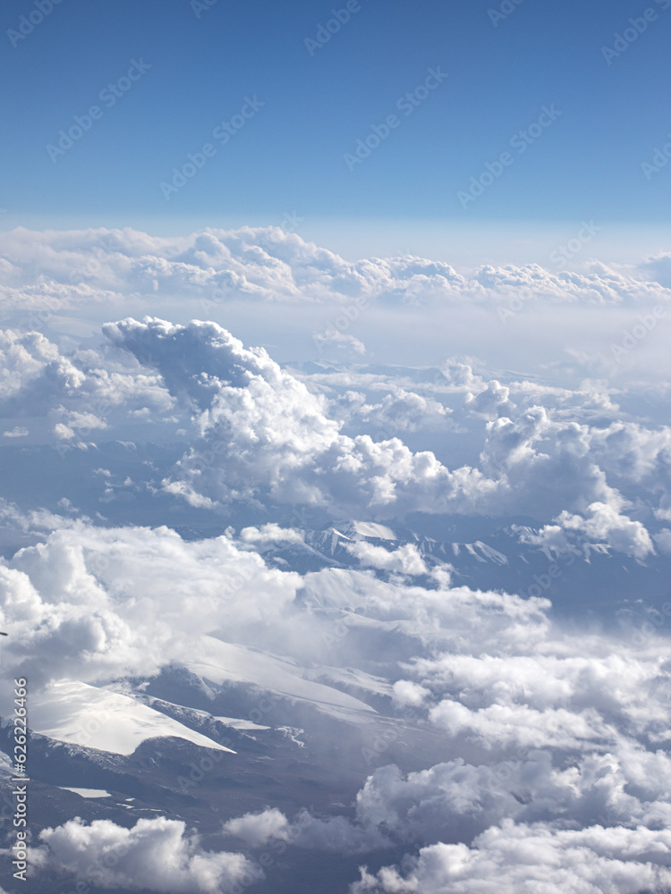 snow mountain and clouds snow mountain and clouds