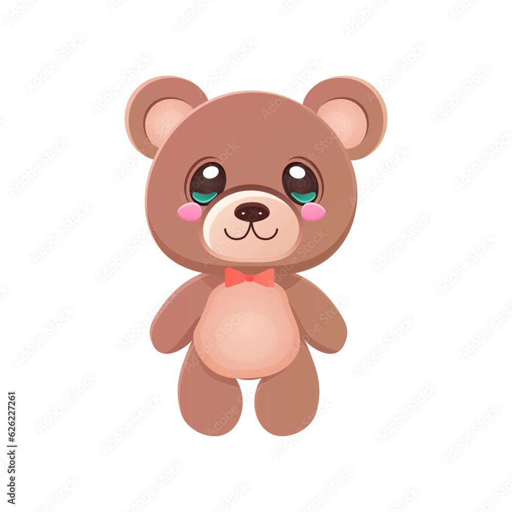 Toy baby bear teddy bear. Vector illustration
