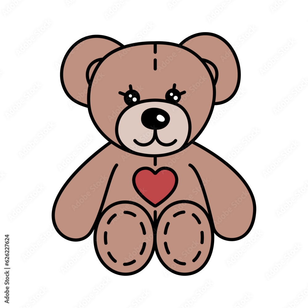 Teddy Bear with Heart Baby Toy Valentine's Day Symbol Teddy Bear with Heart Baby Toy Valentine's Day Symbol