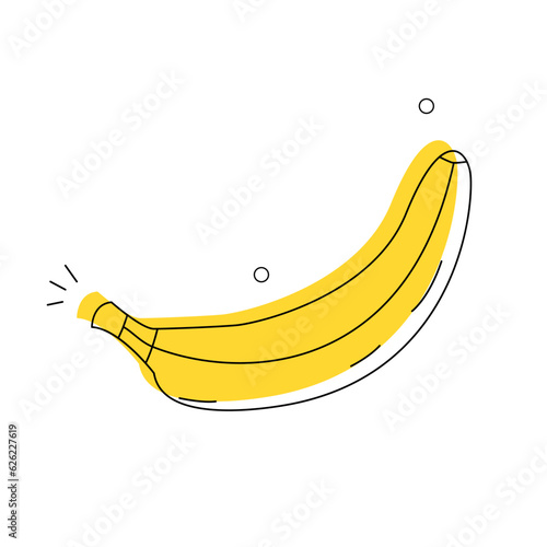 Peeled banana vector illustration. Juicy ripe fruits on white background. Berry, vegetarian, sweet, proper nutrition, dessert. Fruit concept
