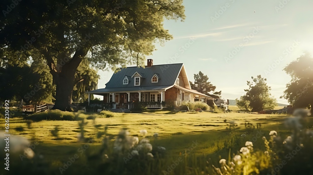 a house with a large yard a house with a large yard