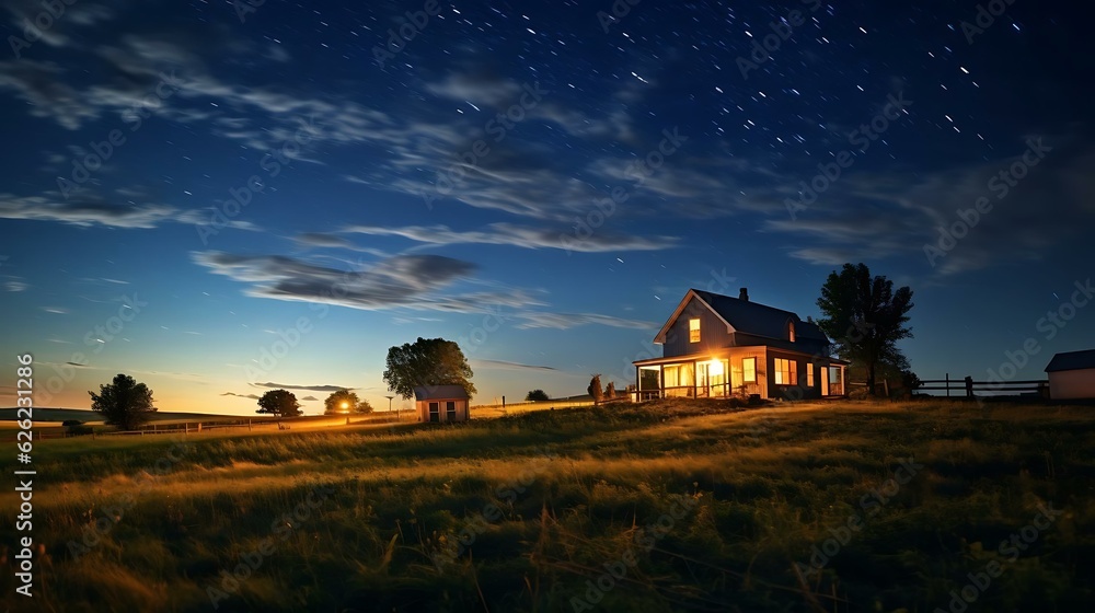 Fototapeta premium a house in a field