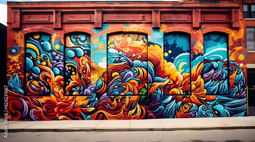 a wall with graffiti