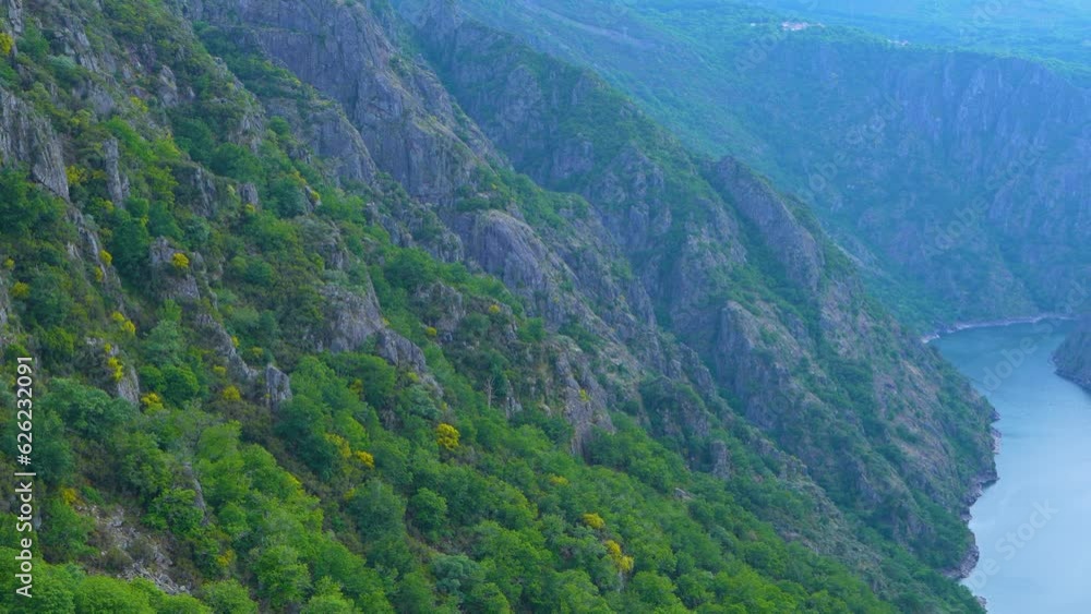 Viewpoints of the Sil River Canyon in the surroundings of Parada de Sil. Ribeira Sacra. Ourense. Galicia. Spain. Europe Viewpoints of the Sil River Canyon in the surroundings of Parada de Sil. Ribeira Sacra. Ourense. Galicia. Spain. Europe