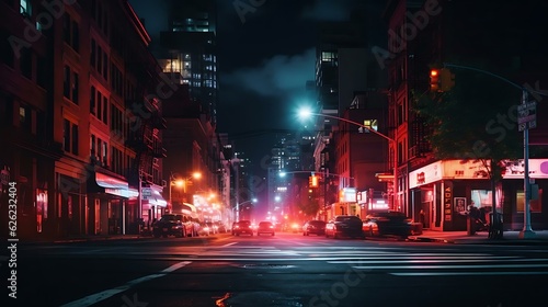 Fototapeta Naklejka Na Ścianę i Meble -  a city street at night