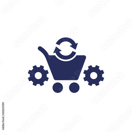 order processing and procurement icon