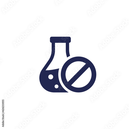 Chemical free icon, vector pictogram