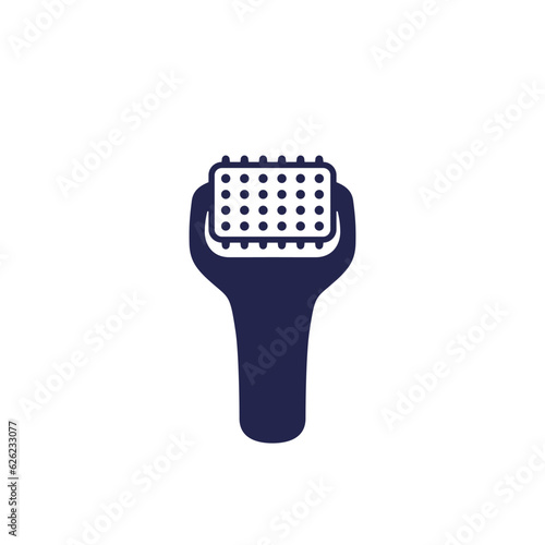 dermaroller icon on white, vector pictogram