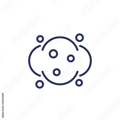 Dust icon, line vector pictogram