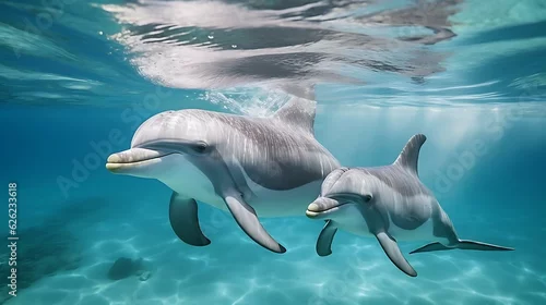Obraz dolphins swimming in the water