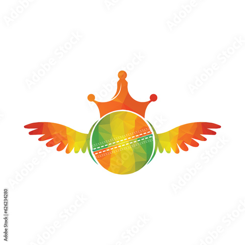 Cricket ball and wings Concept.