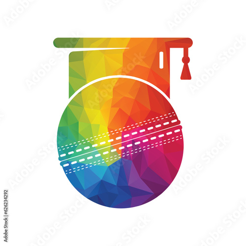 Cricket Academy vector logo design.