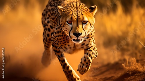 a leopard walking on dirt © KWY