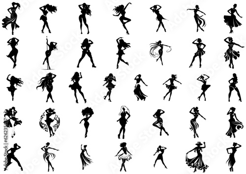 Set de bailarinas vectoriales