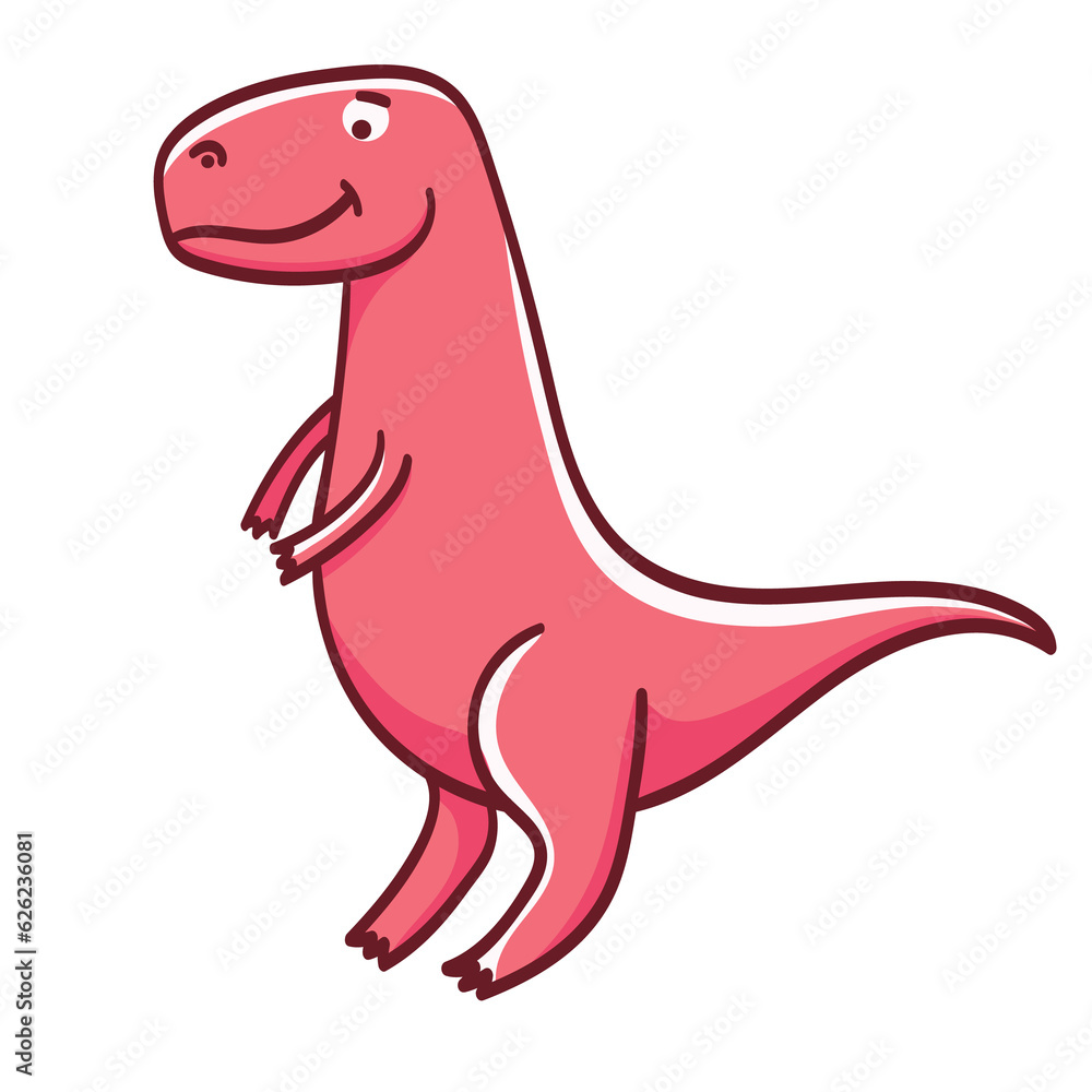 Cute cartoon dinosaur. Illustration on transparent background Cute cartoon dinosaur. Illustration on transparent background
