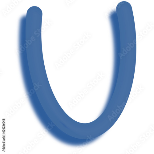 Uppercase English alphabet 3D model is self-drawn.