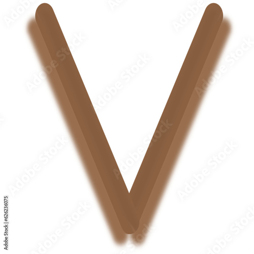 Uppercase English alphabet 3D model is self-drawn.