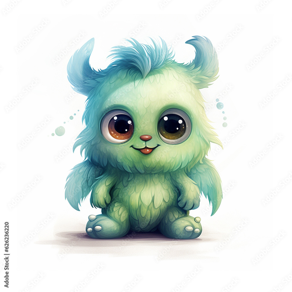 Cute happy funny baby monsters AI generated creatures artwork Cute happy funny baby monsters AI generated creatures artwork