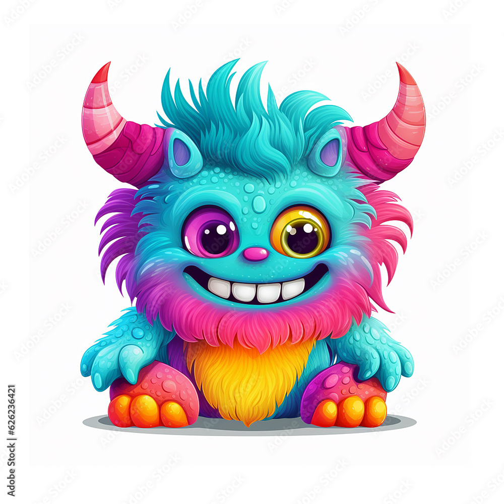 Cute happy funny baby monsters AI generated creatures artwork Cute happy funny baby monsters AI generated creatures artwork