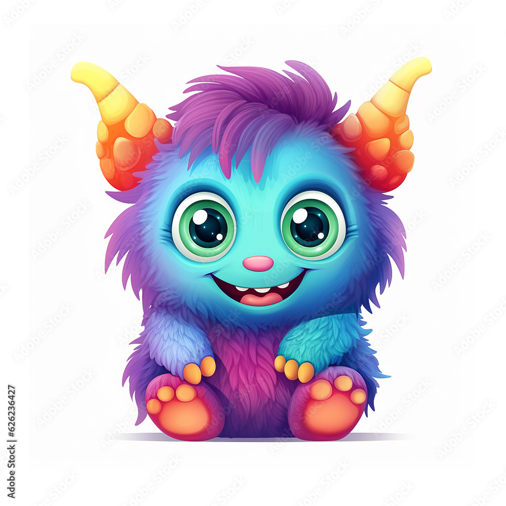 Cute happy funny baby monsters AI generated creatures artwork Cute happy funny baby monsters AI generated creatures artwork
