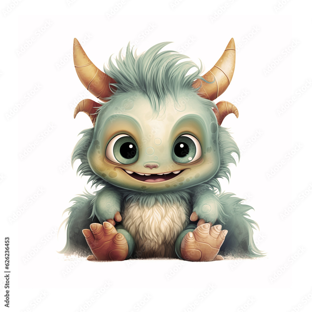 Cute happy funny baby monsters AI generated creatures artwork Cute happy funny baby monsters AI generated creatures artwork