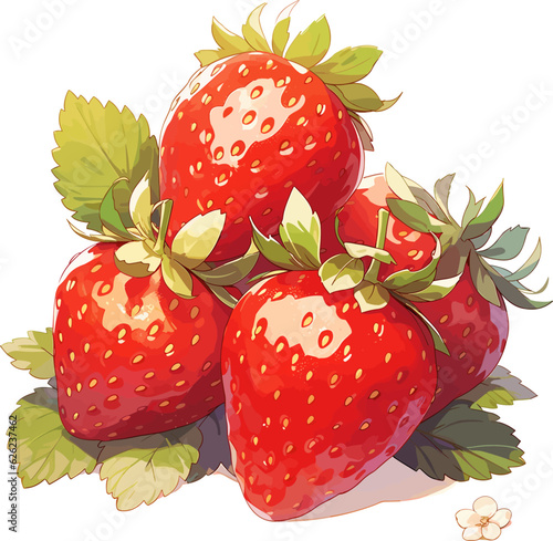 Strawberry vector illustration isolated. Red berry strawberry