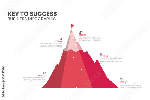 mountain peak infographic