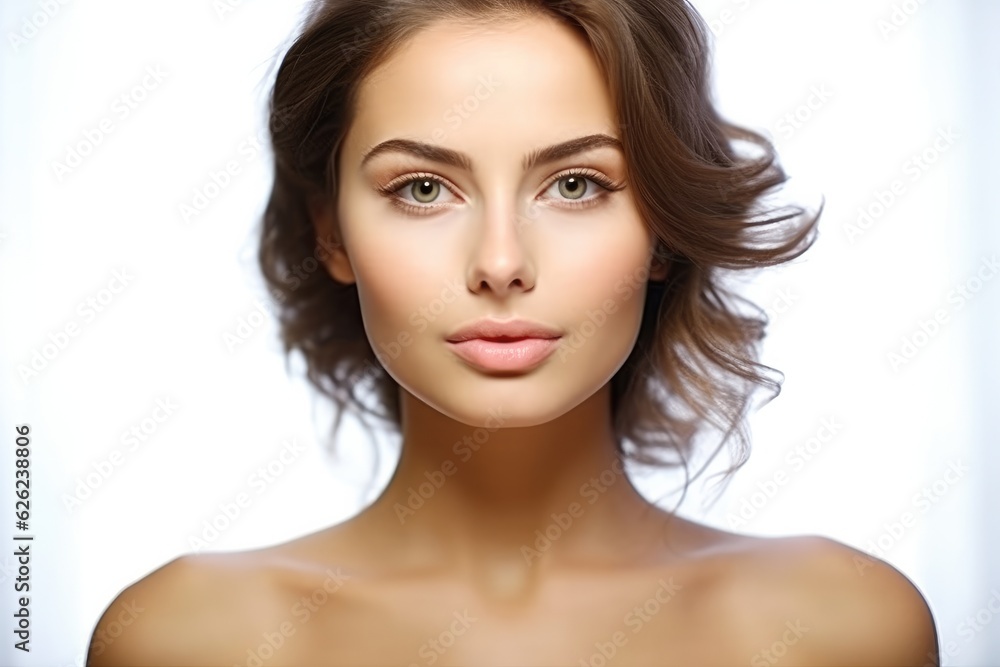 Beautiful Young Woman with Clean Fresh Skin, Facial treatment, Cosmetology, Beauty and spa . Beautiful Young Woman with Clean Fresh Skin, Facial treatment, Cosmetology, Beauty and spa .
