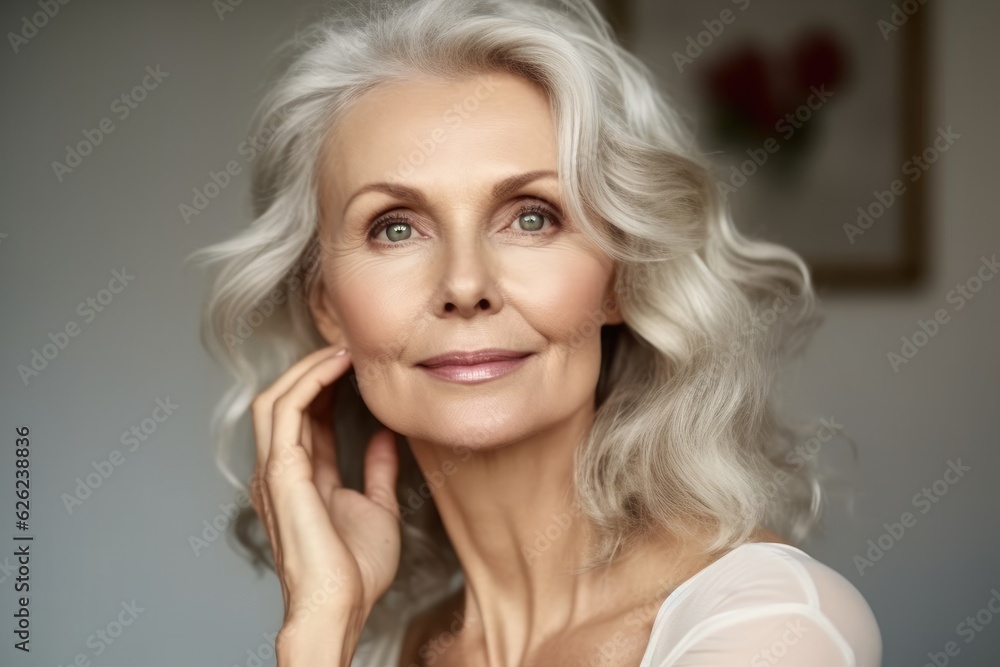 Mature old lady healthy face skin care beauty, Face care, Facial treatment, Cosmetology. Mature old lady healthy face skin care beauty, Face care, Facial treatment, Cosmetology.