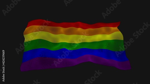 Pride-Flag animation, Animation einer Regenbogenflagge, LGBTQ community CSD Video photo