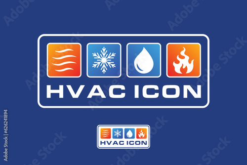 Hvac icon logo vector design template fit for hvac business company