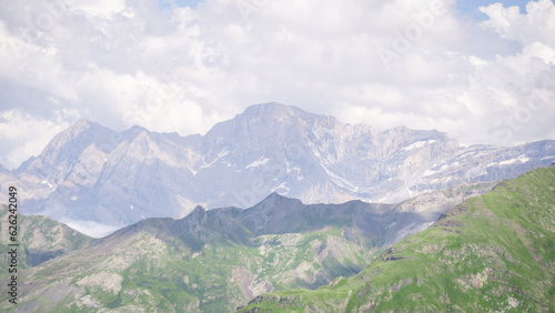 Rocky mountain landscape on a cloudy day